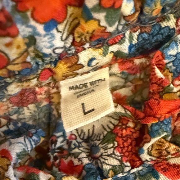 Doen Floral Blouse - Red, Blue, Yellow - Picture 3 of 6